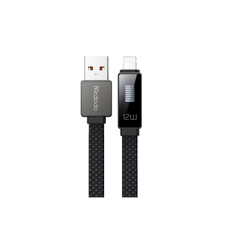 کابل شارژ و دیتا آیفون  مک‌دودو CA-4970 | جریان 3 آمپر، نمایشگر LED ریتمیک، طول 1.2 متر