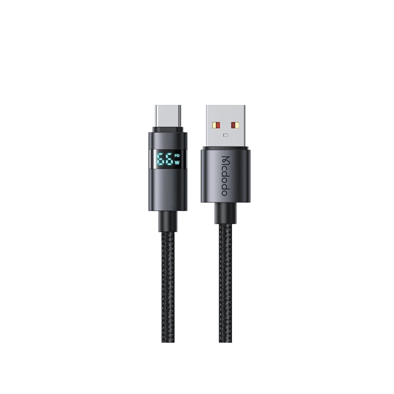 کابل شارژ سریع USB به تایپ‌سی مک‌دودو CA-6520 | توان۱۰۰ وات، ۶ آمپر، نمایشگر دیجیتال | ۱.۲ متر