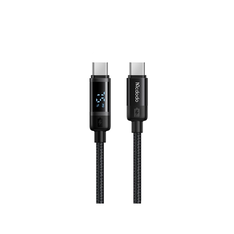 کابل تایپ‌سی مک‌دودو CA-5780 | شارژ سریع ۶۰ وات با نمایشگر هوشمند باتری | ۱.۲ متر