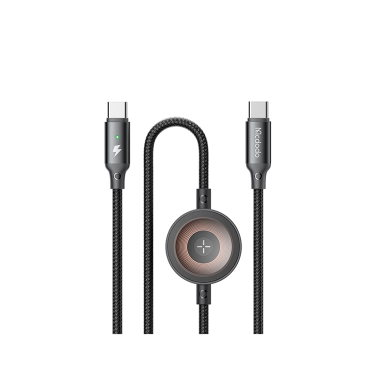 کابل شارژ تایپ سی دوکاره مک‌دودو CA-4170 | شارژ سریع ۶۰ وات + وایرلس Galaxy Watch | طول ۱.۵ متر