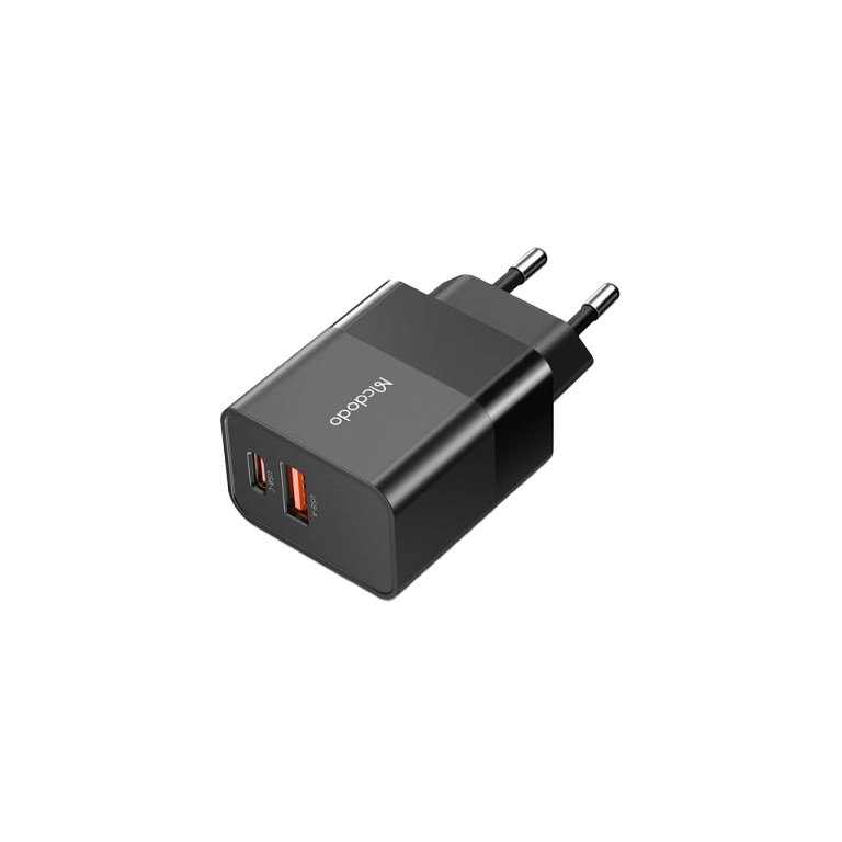 شارژر دیواری 20 وات مک دودو مدل CH-1952 | دو پورت فست شارژ با کابل تایپ‌سی به لایتنینگ