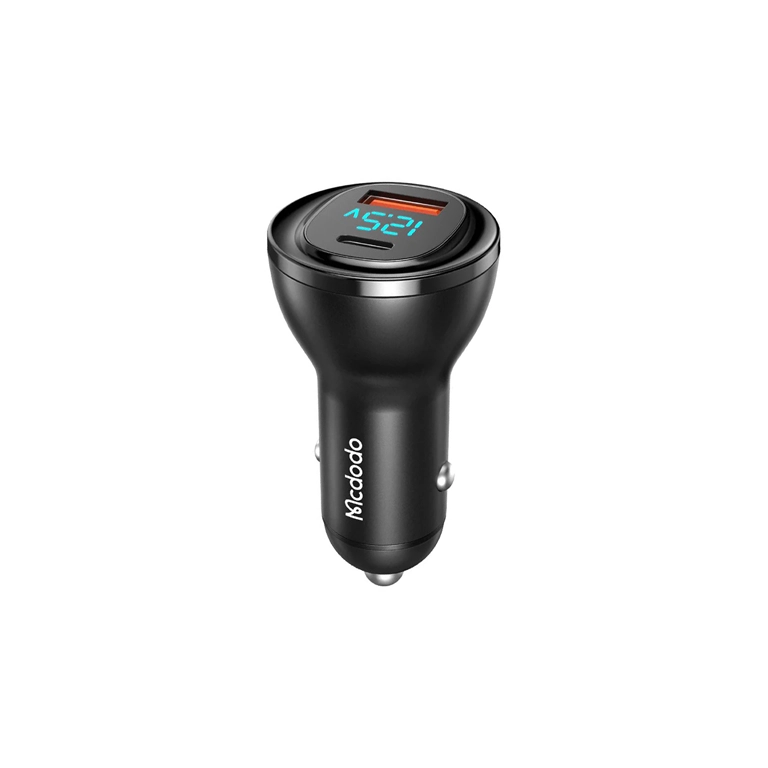 شارژر فندکی ۹۵ وات مک‌دودو CC-5670 | شارژ لپ‌تاپ، ۲ پورت PD/QC + نمایشگر دیجیتال