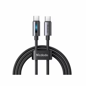 کابل فست شارژ تایپ سی به تایپ سی با نور تنفس مک دودو