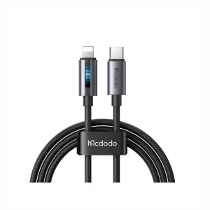 خرید کابل فست شارژ تایپ سی به تایپ سی با نور تنفس مک دودو