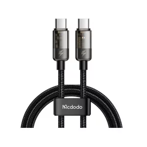 ارزان ترین کابل سوپر فست شارژ و انتقال داده تایپ سی به تایپ سی 100 وات 1.8 متری مک دودو Macdodo CA-2841 Type-C to Type-C Cable