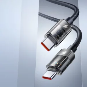 کابل شارژ هوشمند تایپ‌سی به تایپ‌سی مک‌دودو CA-2841و CA-2840 | توان ۱۰۰ وات، قطع‌کن خودکار، طول ۱.۲ و ۱.۸ متر با گارانتی | iDigie