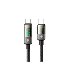 کابل شارژ هوشمند تایپ‌سی به تایپ‌سی مک‌دودو CA-3610 | توان ۱۰۰ وات، نمایشگر دیجیتال و قطع‌کن خودکار | طول ۱.۲ متر