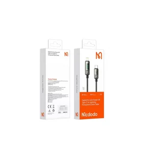 کابل شارژ هوشمند مک‌دودو CA-3610 Type-C به Type-C با توان 100 وات، نمایشگر دیجیتال و قطع‌کن خودکار