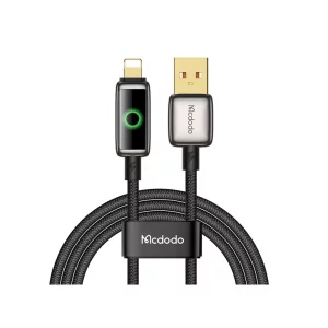 خرید کابل شارژ آیفون مک‌دودو CA-6590 با شارژ سریع 3 آمپر، قطع‌کن هوشمند و نمایشگر دیجیتال