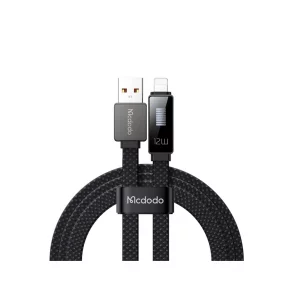 خرید کابل شارژ لایتنینگ مک‌دودو CA-4970 با جریان 3 آمپر، شارژ سریع آیفون و نمایشگر LED ریتمیک