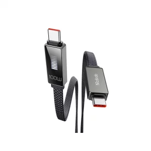 قیمت کابل 1.2 متری مک‌دودو CA-4470، سوپر فست شارژ 100 وات با نمایشگر LED ریتمیک و جذاب برای لپ‌تاپ و گوشی