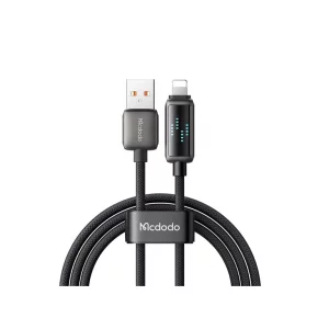 خرید کابل شارژ سریع آیفون مک‌دودو CA-5250 لایتنینگ 3 آمپر با نمایشگر LED هوشمند و بدنه مقاوم