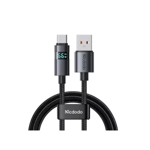 خرید کابل شارژ سریع مک‌دودو CA-652 USB به تایپ‌سی با توان 100 وات، 6 آمپر، نمایشگر دیجیتال و طول 1.2 متر