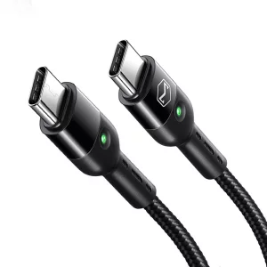 کابل شارژ و انتقال داده فنری مک‌دودو CA-7860 تایپ‌سی به تایپ‌سی با گارانتی iDigi، طول 1.8 متر