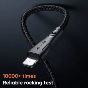 تصویر کابل کوتاه شارژ سریع تایپ‌سی به لایتنینگ مک‌دودو CA-4570، توان ۳۶ وات، طول 20 سانتیمتر