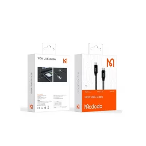کابل مک‌دودو CA-7132، کابل USB-C با قابلیت فست شارژ، انتقال داده ۱۰Gbps، توان 100 وات و طول 1.2 متر