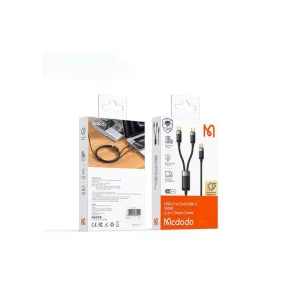 کابل فست شارژ مک‌دودو CA-6780، تجربه شارژ سریع و هم‌زمان دو دستگاه با توان 100 وات و طول 1.5 متر