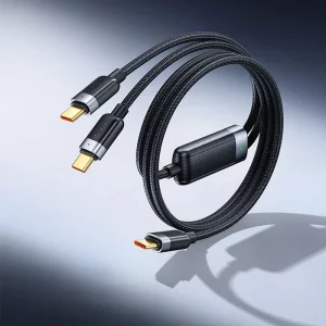 کابل فست شارژ مک‌دودو CA-6780 با دو پورت تایپ‌سی، توان 100 وات و طول 1.5 متر