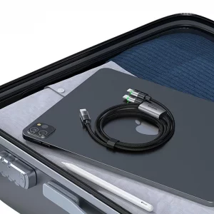 کابل تایپ‌سی دوکاره مک‌دودو CA-6700، راه‌حل چندکاره برای فست شارژ با خروجی لایتنینگ و تایپ‌سی، توان 100 وات و طول 1.5 متر