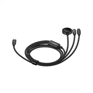 کابل ۳ کاره مک‌دودو CA-4940 | شارژ سریع ۱۰۰ وات + Type-C + Lightning + وایرلس | ۱.۲ متر