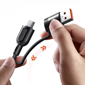 کابل مک‌دودو CA-8800، کابل USB-C چندکاره با توان ۱۰۰ وات، تایپ سی، لایتنینگ و میکرو، طول 1.2 متر - iDigie