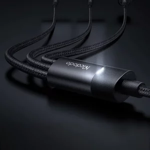 کابل شارژ چندکاره مک‌دودو CA-5790، جریان ۳ آمپر، تایپ سی، لایتنینگ و میکرو، شارژ سریع و انتقال داده، طول 1.2 متر - خرید از iDigie