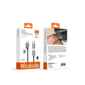تصویر کابل شارژ چندکاره مگنتی مک‌دودو CA-6560، توان ۶۰ وات، USB-A، تایپ سی، لایتنینگ و میکرو، طول 1.2 متر