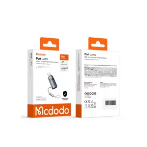 تصویر تبدیل Type-C به لایتنینگ مک‌دودو OT-7630، شارژ سریع 36 وات و نمایشگر