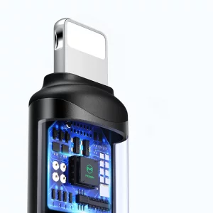 تصویر تبدیل Type-C به لایتنینگ مک‌دودو OT-7680، شارژ سریع ۳ آمپر و انتقال داده