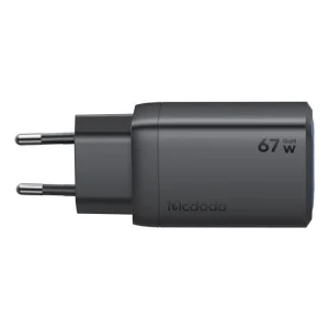 شارژر مک‌دودو CH-0970، شارژ سریع PD و QC با توان 67 وات به صورت آداپتور مینی با 3 پورت