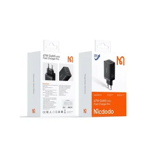 تصویر شارژر آداپتور دیواری مینی 3 پورت 67 وات مک دودو CH-1541 GaN5 PRO