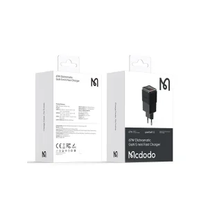 شارژر دیواری و آداپتور لپ‌تاپ 3 پورت 67 وات مک دودو CH-1501 GaN5 | مینی و فست شارژ