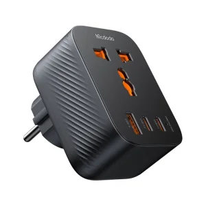 شارژر مسافرتی GaN مک دودو CP-0750 | توان ۲۰ وات، ۳ پورت USB-C/USB-A، فست شارژ PD+QC با پریز جهانی