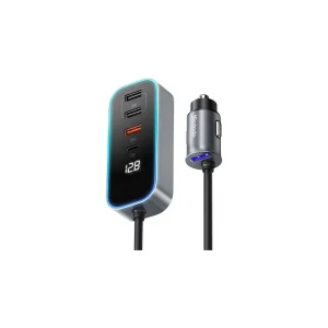 شارژر فندکی مک‌دودو CC-1900 | شارژر ۵ پورت ۱۰۷ وات با نمایشگر دیجیتال