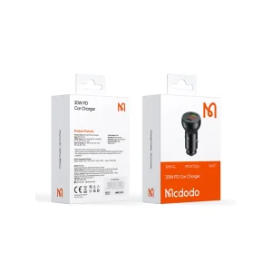 شارژر فندتصویر شارژر فندکی مک‌دودو CC-6810 | توان ۳۰ وات، ۲ پورت، ۵ آمپر PD + نمایشگر دیجیتالکی مک‌دودو CC‑6810 | توان ۳۰ وات، ۲ پورت، ۵ آمپر PD + نمایشگر دیجیتال