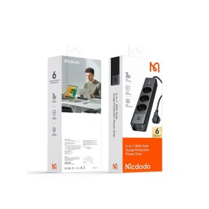 تصویر چندراهی و شارژر 30W GaN مک‌دودو CH-0620 | محافظ برق، فست شارژ PD