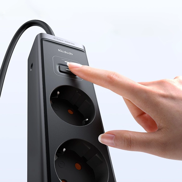 چندراهی و شارژر 30W GaN مک‌دودو CH-0620، راه‌حل مناسب برای شارژ سریع و ایمن دستگاه‌های شما با محافظ برق و فست شارژ PD.
