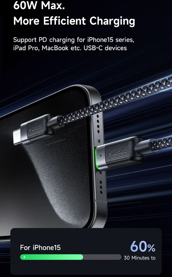 برترین کابل دو سر تایپ سی با بدنه مگنتی مک دودو