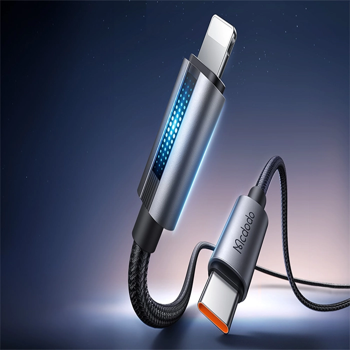 فروش کابل فست شارژ تایپ سی به تایپ سی با نور تنفس مک دودو