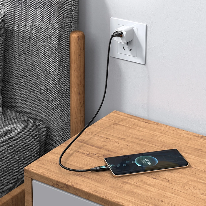 کابل تایپسی مکدودو CA-1080، شارژ سریع ۶۶ وات، نمایشگر دیجیتال و انتقال داده با گارانتی iDigi، طول 1.2 متر