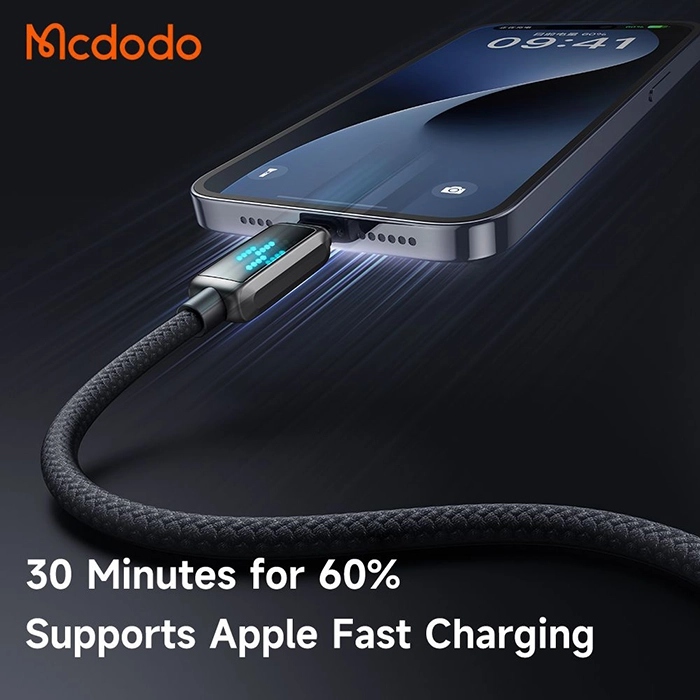 کابل Type-C به لایتنینگ مک‌دودو CA-2630، راه‌حل هوشمند و چندکاره برای شارژ سریع، انتقال داده و CarPlay در خودرو