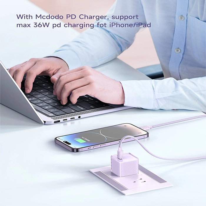 کابل Type-C به لایتنینگ مک‌دودو CA-3660، راه‌حل مطمئن و کارآمد برای شارژ سریع و ایمن تمامی دستگاه‌های iOS