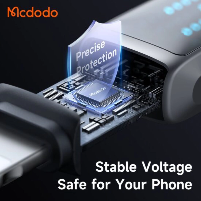 کابل شارژ هوشمند مکدودو CA-5250 با طول 1.2 متر، تجربه شارژ سریع و اطلاعرسانی دقیق با نمایشگر LED