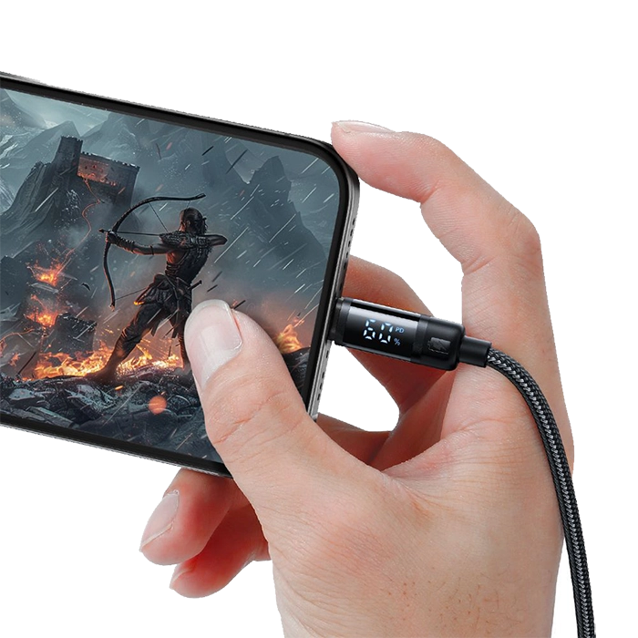 کابل تایپسی مکدودو CA-5780، راهحل مطمئن برای فست شارژ با نمایشگر هوشمند باتری، توان 60 وات و طول 1.2 متر