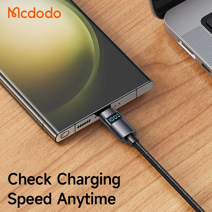 کابل شارژ مک‌دودو CA-652 با طول 1.2 متر، تجربه شارژ سریع و نظارت دقیق بر توان 100 وات برای گوشی و لپ‌تاپ