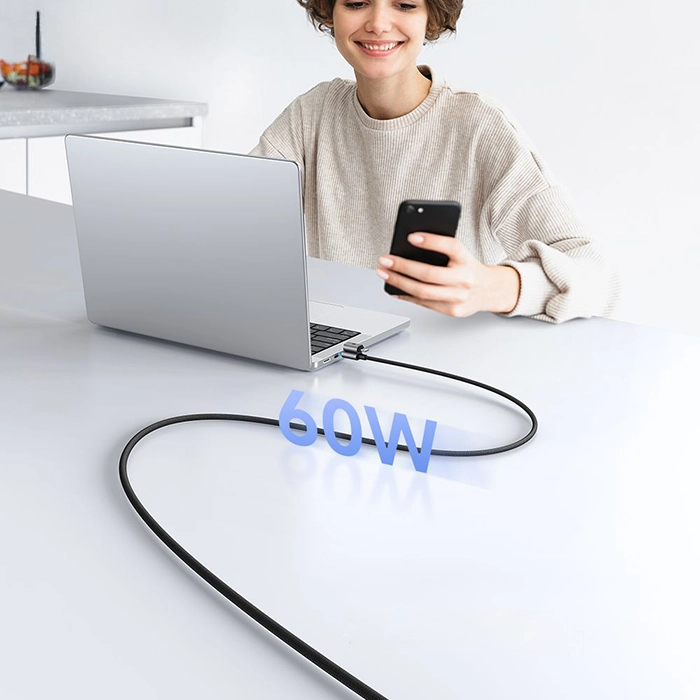 کابل شارژ چندکاره مگنتی مکدودو CA-6560، راهحل جهانی برای شارژ دستگاههای مختلف با USB-A، تایپ سی، لایتنینگ و میکرو، توان 60 وات و طول 1.2 متر