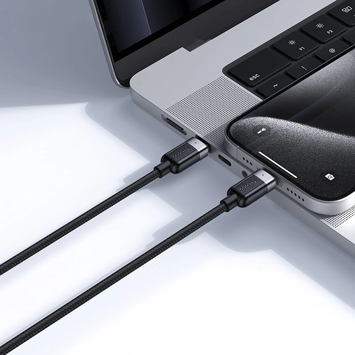 کابل تایپسی دوپورت مکدودو CA-6780، شارژ سریع ۱۰۰ وات، شارژ همزمان دو دستگاه، طول 1.5 متر