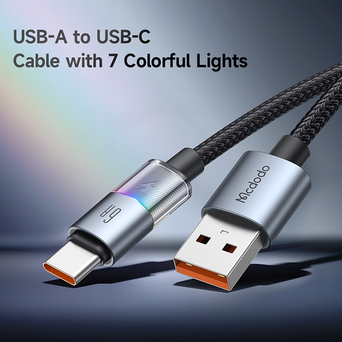 کابل شارژ مکدودو CA-8180با طراحی منحصر به فرد و نورپردازی 7 رنگ، تجربه شارژ متفاوت