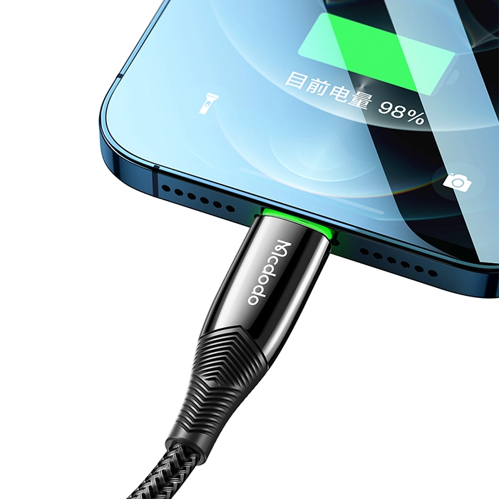 کابل تایپسی به لایتنینگ مکدودو CA-8560، شارژ سریع 36 وات، انتقال دیتا و قطعکن خودکار، طول 1.2 متر - خرید اورجینال از iDigi