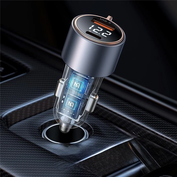 تصویر شارژر فندکی 75W مک دودو CC-3690 | شارژ لپ‌تاپ و گوشی + نمایشگر (PD 45W)